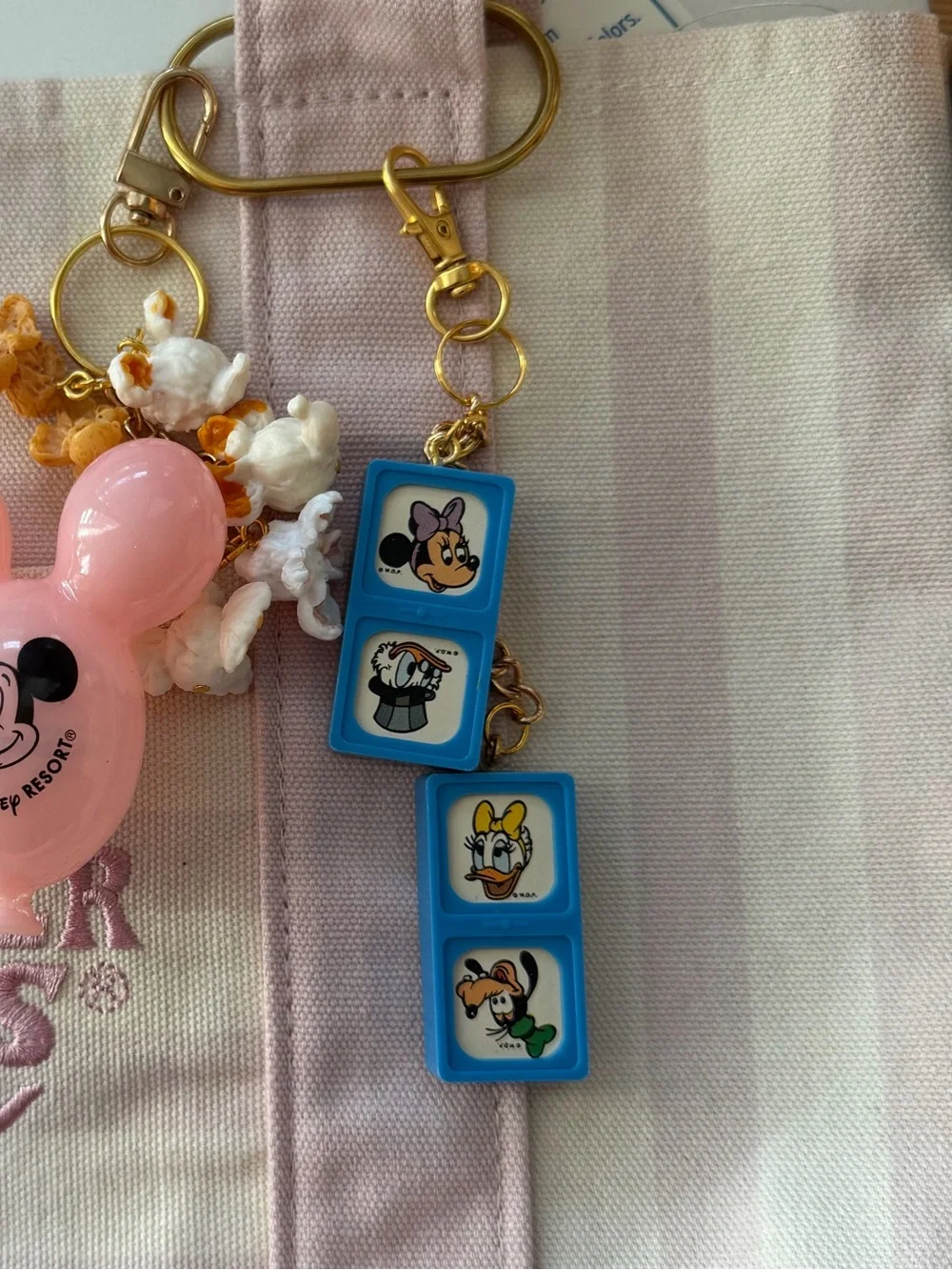 Vintage Disney Domino Bag Charm Keychain